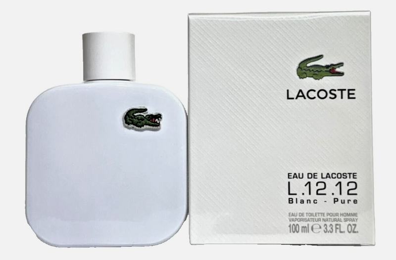 Lacoste L.12.12 Eau De Lacoste BLanc Pure 3.3 oz 100ml Men's Spray