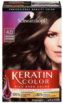Schwarzkopf Keratin Permanent Hair Dye Cream, 4.0 Cappuccino