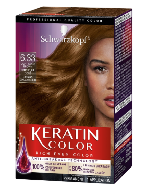 Schwarzkopf Keratin Color #6.33 Light Gold Brown
