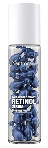 Neutrogena Rapid Wrinkle Repair Retinol Face Serum Capsules, Fragrance-Free Daily Facial with that fights Fine Lines, Wrinkles, Dullness, Alcohol-Free & Non-Greasy,