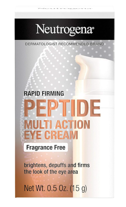 Neutrogena Rapid Firming Peptide Eye Cream: Depuffing, Brightening, Hydrating, Fragrance-Free, 0.5 fl. oz 15g