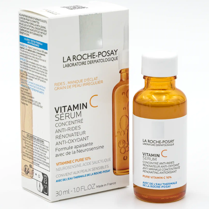 La Roche-Posay Pure 10% Vitamin C Serum For Face With Hyaluronic Acid & Salicylic Acid, Hydrating Face Serum, Boost Radiance & Reduce Wrinkles